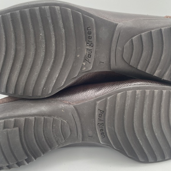 Paul Green Munchen Brown Leather Driving Wedge Loafer Slip On Shoes Womens 9 - Picture 9 of 9